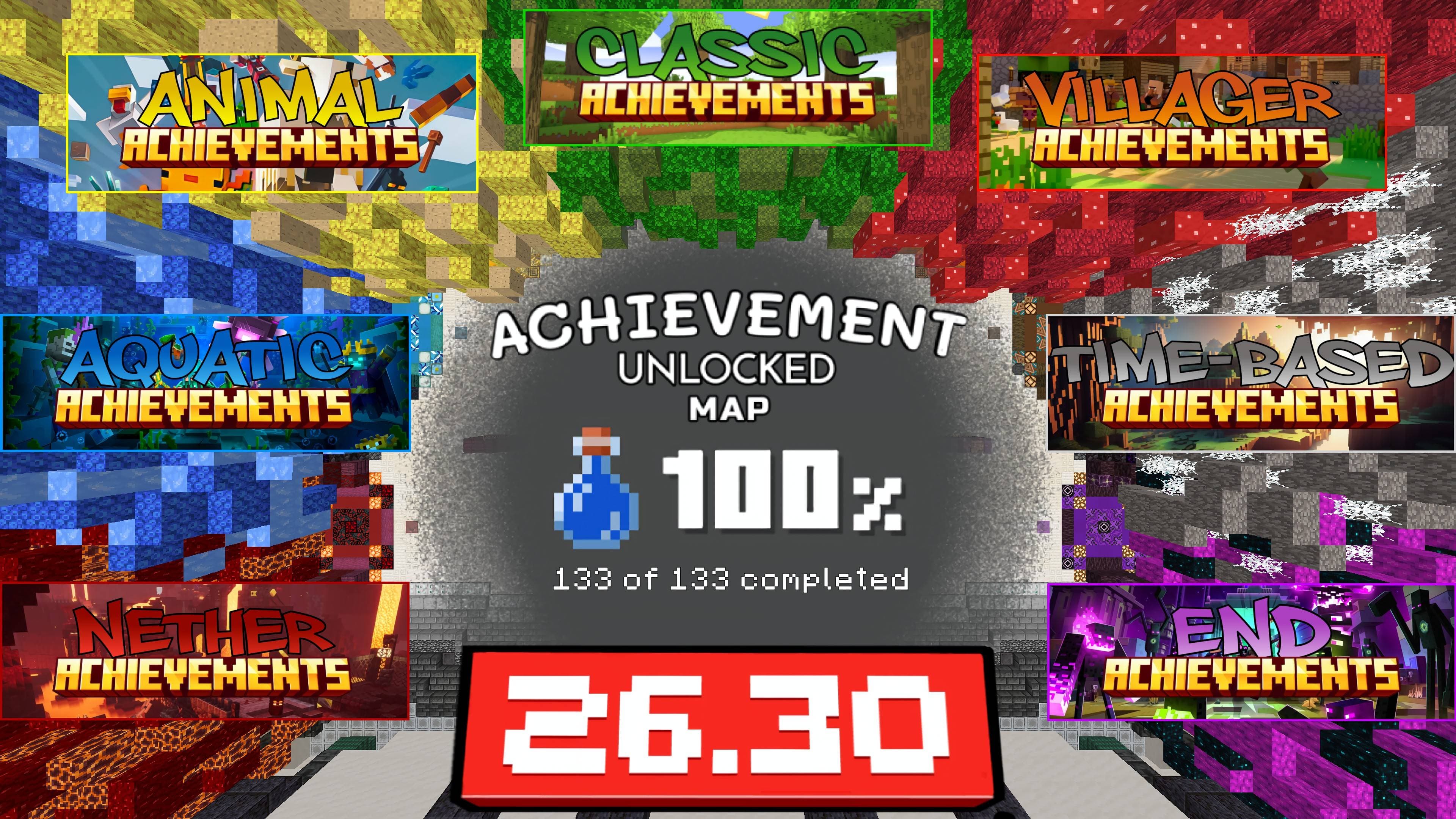Achievement Unlocked Map 26.30 - Easily and Quickly All Achievements Completed